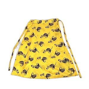 VTG 60s Whimsigoth Fairy Cottage Handmade Yellow Skirt Size M